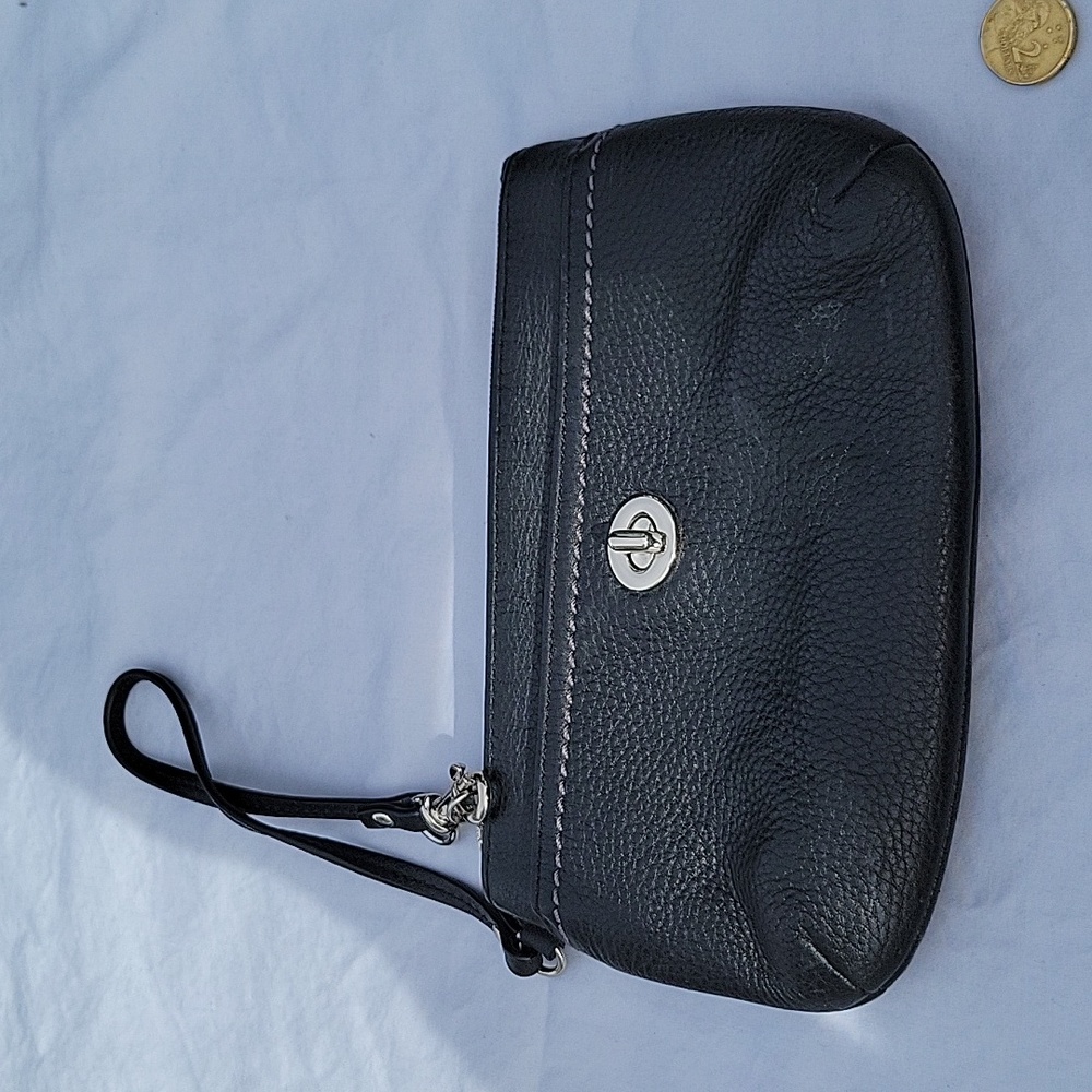 Large leather wristlet